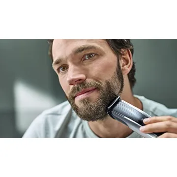 Philips Norelco Beard Trimmer and Hair Clipper Series 5500, Electric, Cordless, one Pass Beard Trimmer and Hair Clipper with Washable Feature for Easy Clean - No Blade Oil Needed - BT5511/49