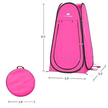 Pop Up Pod - Privacy Shower Tent, Dressing Room, or Portable Toilet Stall with Carry Bag for Camping...