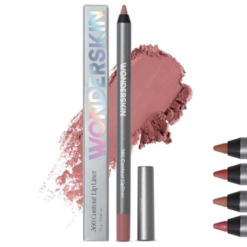 Wonderskin Lip Liner Pencil - 360 Contour Lipliner, Long Lasting, Sharpenable, Waterproof and Transf...