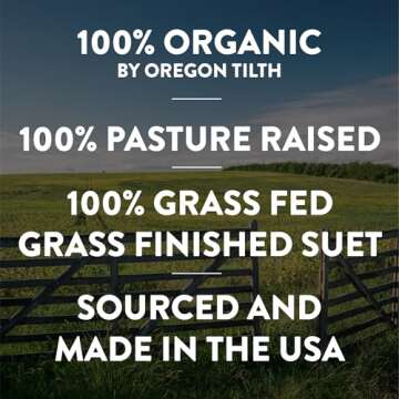 Fatworks Organic Grass-Fed Beef Tallow - 100% Certified Organic, 14 oz.