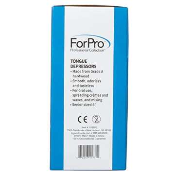 ForPro Professional Collection Senior Tongue Depressors, Large Wax Applicators, Wood Craft Sticks, 6" Senior Sized, Non-Sterile, 500-Count