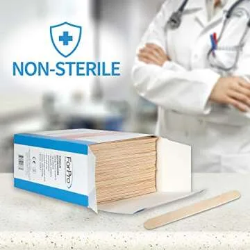 ForPro Professional Collection Senior Tongue Depressors, Large Wax Applicators, Wood Craft Sticks, 6" Senior Sized, Non-Sterile, 500-Count