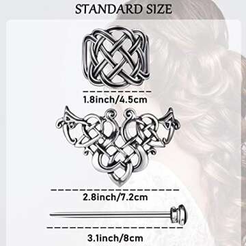Exquisite Viking Celtic Hair Clips: Elegant Hair Accessories for Women