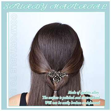 Stylish 2 Pieces Viking Celtic Hair Clips for Women