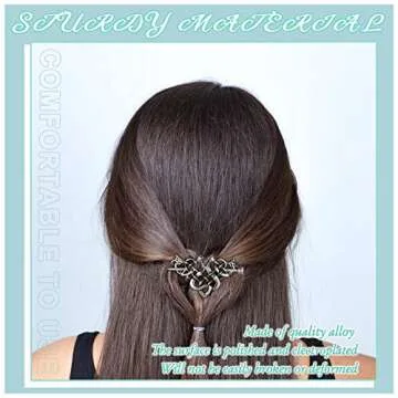 Stylish 2 Pieces Viking Celtic Hair Clips for Women