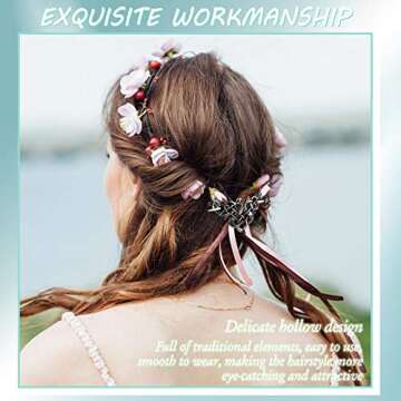 Stylish 2 Pieces Viking Celtic Hair Clips for Women