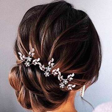 Heread Bridal Hair Pins - Elegant Crystal Accessories (3 Pack)
