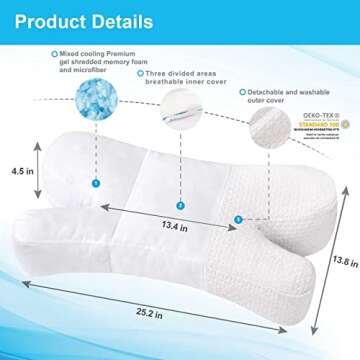 CUZEP Clieey Side Back Sleeper Pillow - Pain Relief & Comfort