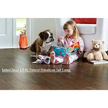 IndusClassic LN-04 Natural Himalayan Pink Crystal Rock Salt Lamp 6~9 lbs with Dimmer Control Switch, Quality Gift Packaging