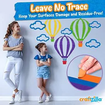 Craftzilla Colored Masking Tape – 10 Roll Multi Pack – 10 Yards Each – Colored Tape 1 Inch Wide – Great for Arts & Crafts, Labeling, and Color-Coding