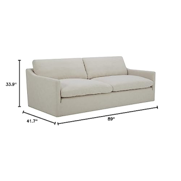 Stone & Beam Rustin Cream Sofa with Reversible Cushions