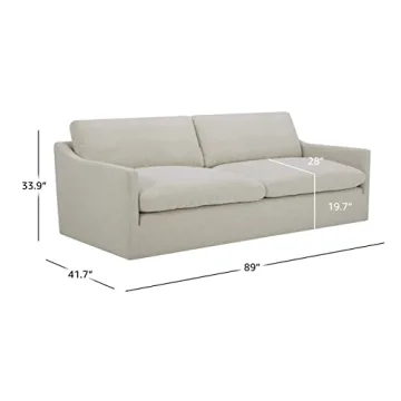 Stone & Beam Rustin Cream Sofa with Reversible Cushions