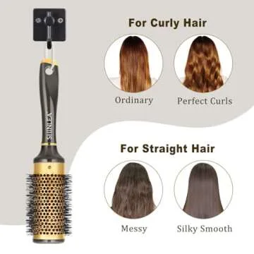 SHINLEA Round Hair Brush for Effortless Salon-Quality Styles