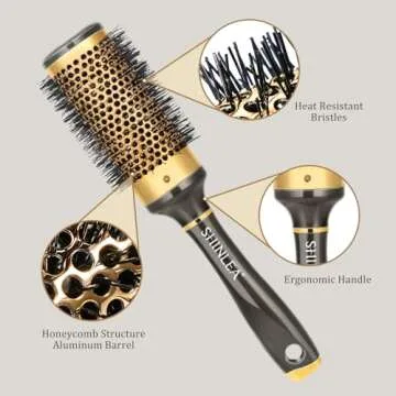 SHINLEA Round Hair Brush for Effortless Salon-Quality Styles
