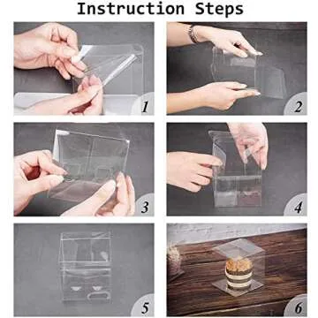 LOKQING 20 Pack Candy Apple Boxes with Sticks Set Plastic Clear Caramel Apple Containers Chocolate Covered Apples Packaging Party Favor Gift Goxes, 4 x 4 x 4 Inch