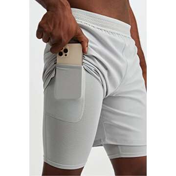 Fabletics Men's The Fundamental Short (Lined), Workout, Running, Training, Gym, Yoga, Ultra Lightwei...