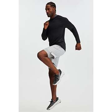 Fabletics Men's The Fundamental Short (Lined), Workout, Running, Training, Gym, Yoga, Ultra Lightweight, Athletic, 5" Inseam, XL, Mineral Grey