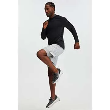 Fabletics Men's The Fundamental Short (Lined), Workout, Running, Training, Gym, Yoga, Ultra Lightweight, Athletic, 5" Inseam, XL, Mineral Grey