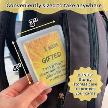 Daily Positive Affirmation Cards for Kids, Mindfulness Activities, Confidence Building, Growth Mindset, Positive Attitude, 54 Glossy cards in hard storage box, Loved by teachers, parents, & therapists