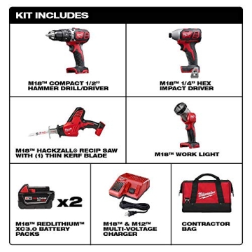 Milwaukee 2695-24 Cordless Power Tool Combo Kit