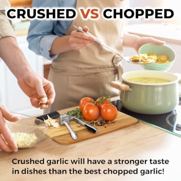 Zulay Kitchen Premium Garlic Press - Ergonomic & Durable