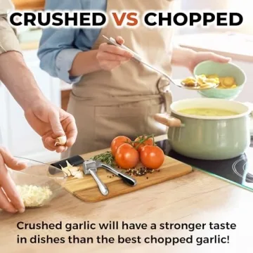 Zulay Kitchen Premium Garlic Press - Ergonomic & Durable