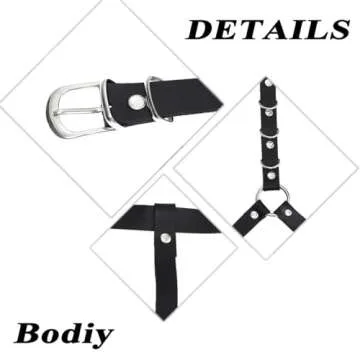 BODIY Punk Leather Thigh Harness Black Rave Waist Belts Leg Garter Belts Body Chain Jewelry for Women and Girls