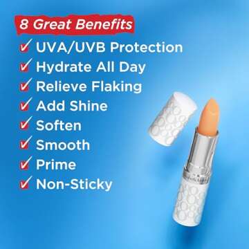 Elizabeth Arden Eight Hour Cream Lip Protectant Stick, Moisturizing Balm, Sheer with Sunscreen, SPF 15, Repairs Cracked Lips, 0.13 oz