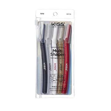 Kiss New York Eyebrow Razor Trimmer Facial Hair Shaper Remover, Multipurpose Exfoliating Dermaplanin...