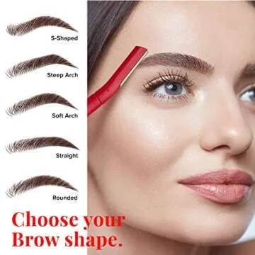 Kiss New York Eyebrow Razor Trimmer Facial Hair Shaper Remover, Multipurpose Exfoliating Dermaplaning Dermaplane Shaving Tools for Men & Women 5 Count