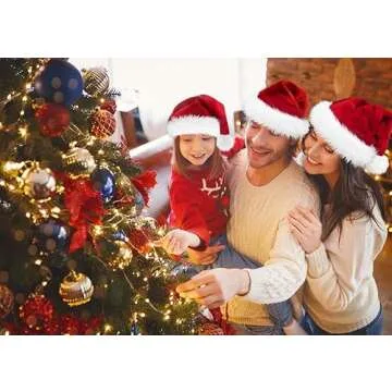 OGAJO Unisex Christmas Hat | Extra Thick Red Velvet Holiday Headwear