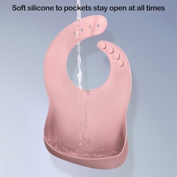 Eascrozn Silicone Baby Bibs Set - Easy to Clean, Adjustable