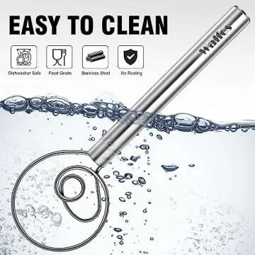 Walfos Danish Dough Whisk - Easy to Clean, Durable Mixing Tool