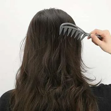2 Pcs Wide Tooth Comb Set for Curly Hair Styling