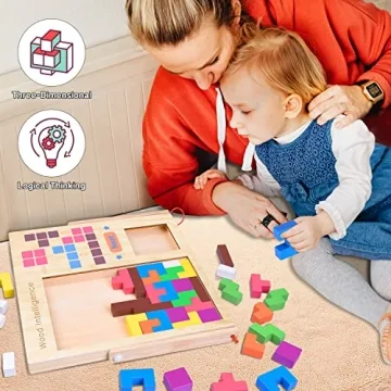 FFTROC Educational Wooden Puzzles for Kids 3-10 Years