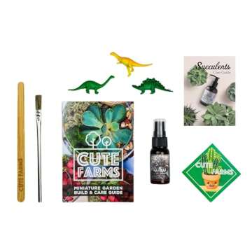Cute Farms Terrarium Starter Kit for DIY Succulents