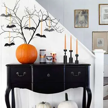 Candle Holder Black Candlestick Holders - Wood Candle Stick Candle Holder Set, Black Modern Candlestick Holders for Dining Table Centerpiece, Tall Taper Candle Holders for Mantel Minimalist Decor