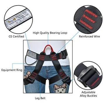 HeeJo Climbing Harness for Rock Climbing & Fire Rescue Safety
