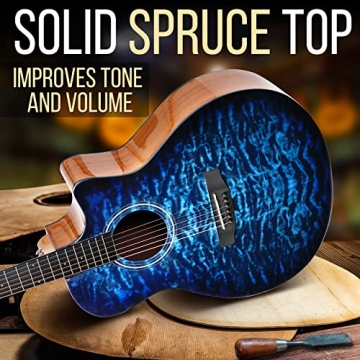 Pyle Blue Ocean Ripple Guitar - Complete Starter Kit