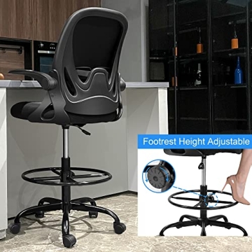 Adjustable Primy Drafting Chair with Footrest & Armrests