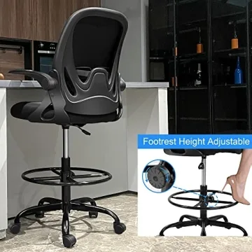 Adjustable Primy Drafting Chair with Footrest & Armrests