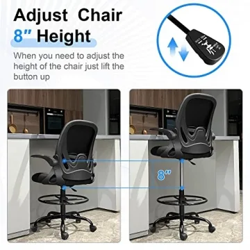 Adjustable Primy Drafting Chair with Footrest & Armrests