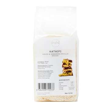 Kataifi, Knafeh, Kataifi Shredded Fillo Dough, Dried & Shredded Phyllo Dough for Viral Dubai Chocolate Bar Pistachio, Kadayif (3.5 oz)