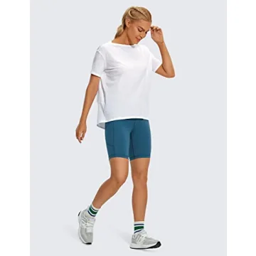 Pima Cotton Boat Neck T-Shirt for Women - CRZ YOGA