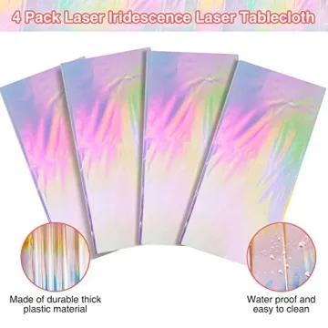 FunnyPars Iridescent Plastic Tablecloths For Stunning Parties