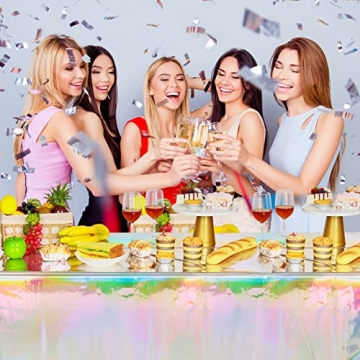 FunnyPars Iridescent Plastic Tablecloths For Stunning Parties