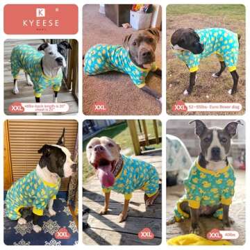 KYEESE Dog Pajamas Yellow Ducks Dog Clothes Dog Body Suits After Surgery Dog Surgery Recovery Suit Soft Dog Coat Dog Onesie Dog Costume Cat Clothes Dog Pajamas Medium Sized Dog
