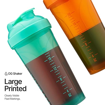 Hydra Cup OG [8 Pack] 28 oz Shaker Bottles for Protein Shakes, Shaker Cups with Ball Blender Whisk, Travel To Go, BPA Free (Bright Colors) (Bright Colors, 8 Pack 28oz)