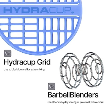 Hydra Cup OG [8 Pack] 28 oz Shaker Bottles for Protein Shakes, Shaker Cups with Ball Blender Whisk, Travel To Go, BPA Free (Bright Colors) (Bright Colors, 8 Pack 28oz)