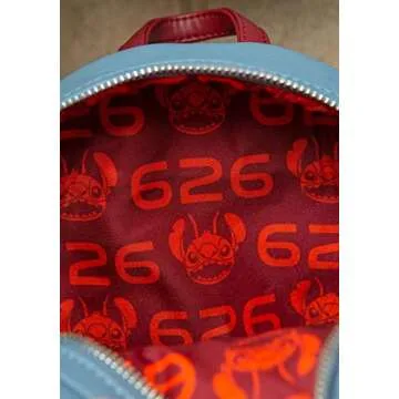 Loungefly Disney Stitch Experiment 626 Faux Leather Womens Double Strap Shoulder Bag Purse